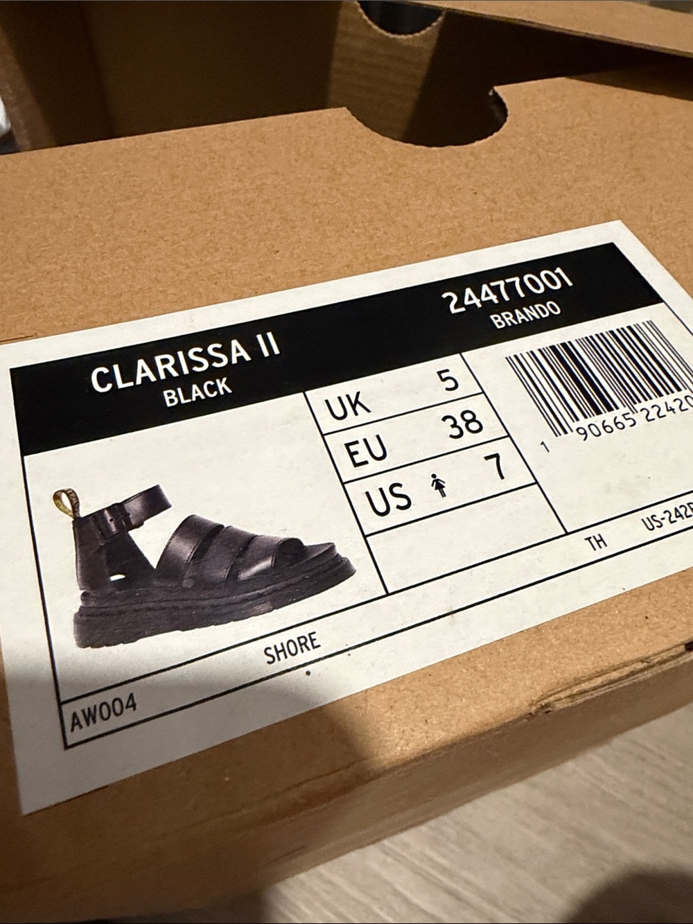 New! Dr. Martens CLARISSA II LEATHER STRAP SANDALS - 38 (US 7/7.5) - Picture 7 of 8